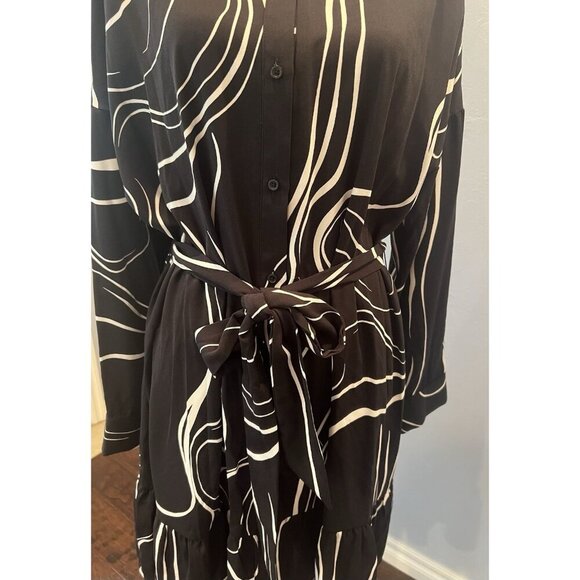 Nine West Dress Womens 2X (XXL) Knit Just Above Knee Plus Size Belted Career - Picture 3 of 13